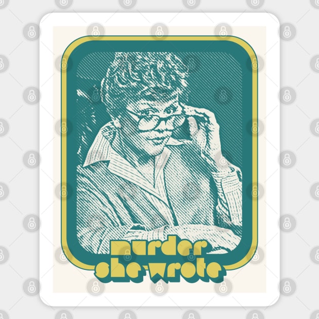 Murder She Wrote / 1980s Retro TV Design Sticker by DankFutura